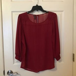 Women’s Blouse - Medium / Red and Gold